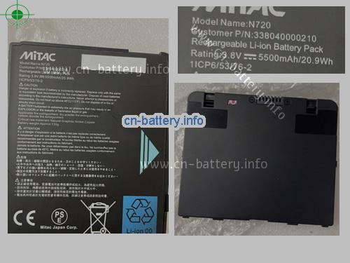 3.8V MITAC 33804000210 电池 5500mAh, 20.90Wh 