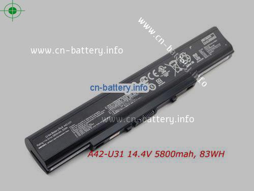 14.4V ASUS A42-U31 电池 5800mAh