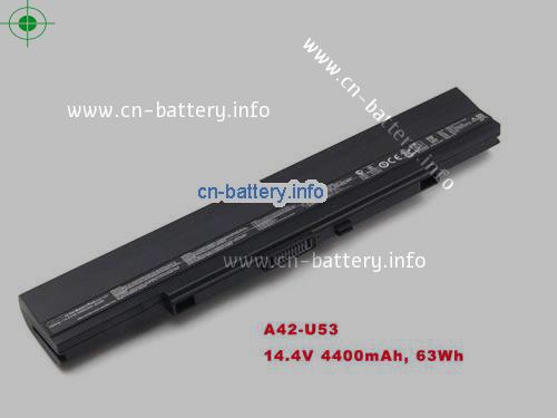 14.4V ASUS A41-U53 电池 4400mAh, 63Wh 