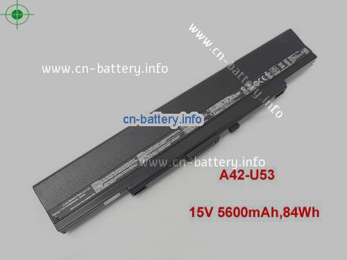 15V ASUS A32-U53 电池 5600mAh, 84Wh 