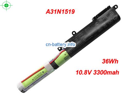10.8V ASUS A31N1519-1 电池 2600mAh, 29Wh 