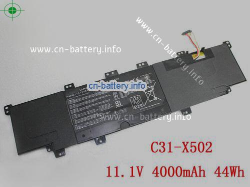 11.1V ASUS X502 电池 4000mAh, 44Wh 