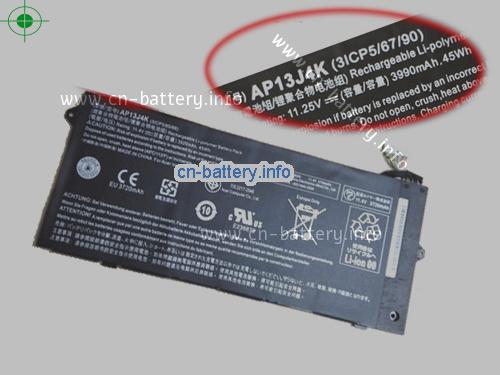 11.4V ACER KT.00303.001 电池 3920mAh, 45Wh 