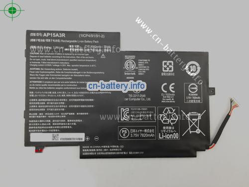 3.75V ACER AP15A3R 电池 8060mAh, 30Wh 