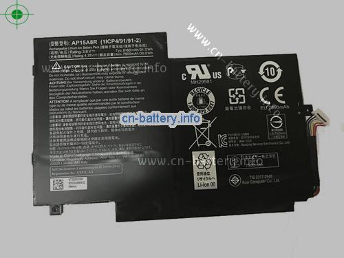 3.8V ACER AP15A3R 电池 8180mAh, 31Wh 