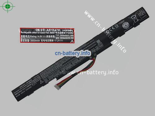 14.8V ACER KT.0060G.001 电池 2800mAh, 41.4Wh 