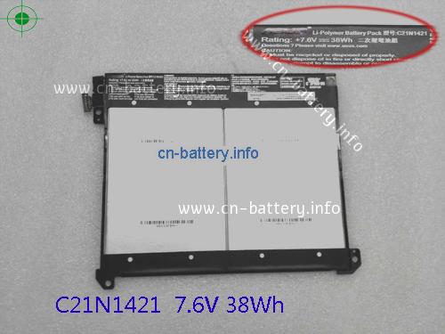 7.6V ASUS C21N1418 电池 5000mAh, 38Wh 