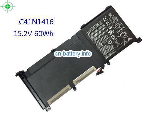 15.2V ASUS C41N1416-4S1P 电池 4400mAh, 60Wh 