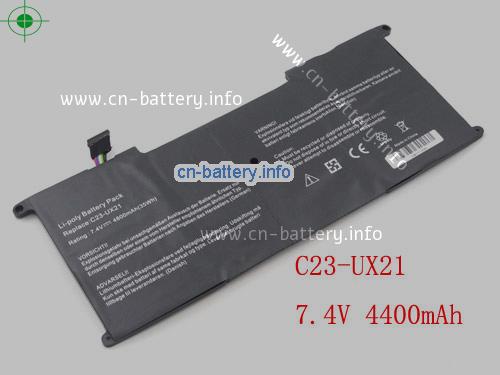 7.4V ASUS C23UX21 电池 4800mAh, 35Wh 