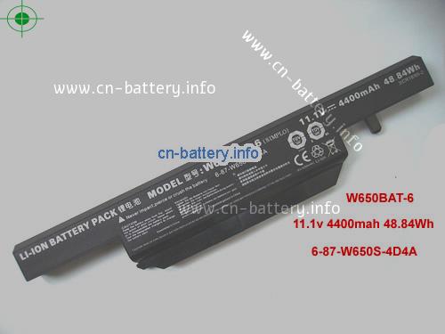 11.1V CLEVO 687W650S4D4A2 电池 4400mAh, 48.84Wh 