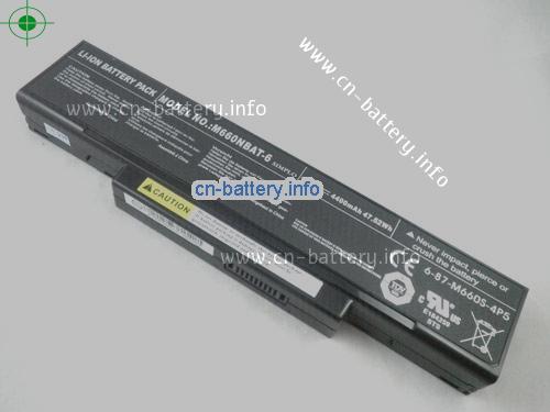 10.8V CLEVO M660NBAT-6 电池 4400mAh, 47.52Wh 