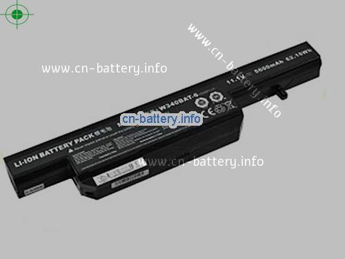 11.1V CLEVO 6-87-W345S-4271 电池 5600mAh, 62Wh 