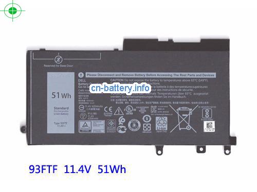 11.4V DELL 93FTF 电池 4254mAh, 51Wh 