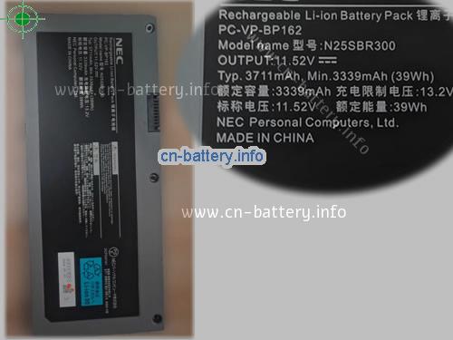 11.52V NEC PC-VP-BP162 电池 3339mAh, 39.00Wh 
