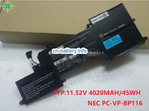 11.4V NEC PC-VP-BP116 电池 3960mAh, 45Wh 
