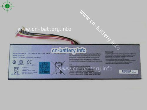 14.8V GIGABYTE GX-17S 电池 4950mAh, 73Wh 