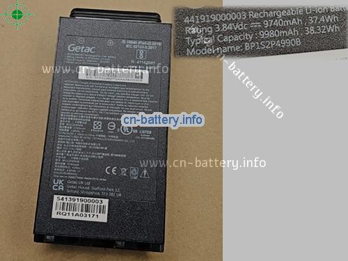 3.84V GETAC BP1S1P4990B 电池 9740mAh, 37.40Wh 
