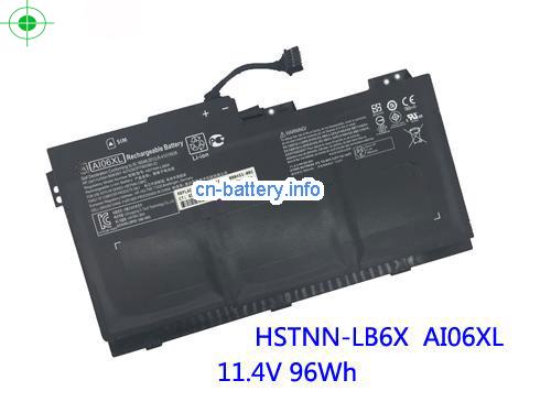 11.4V HP AA06XL 电池 7860mAh, 96Wh 