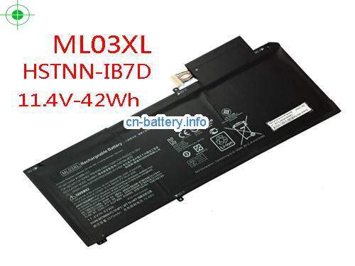 11.4V HP 12-A001DX 电池 3570mAh, 42Wh 