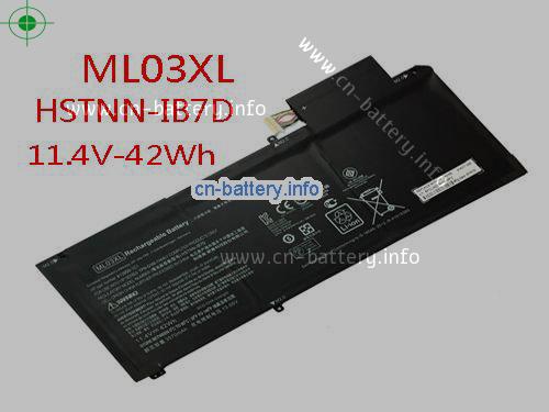 11.4V HP 12-A001DX 电池 3570mAh, 42Wh 