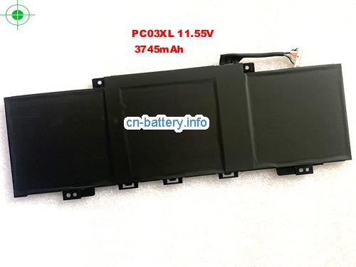 11.55V HP PC03XL 电池 3745mAh, 43.3Wh 