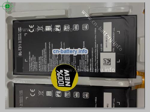 3.85V LG BL-T31 电池 3000mAh, 11.60Wh 