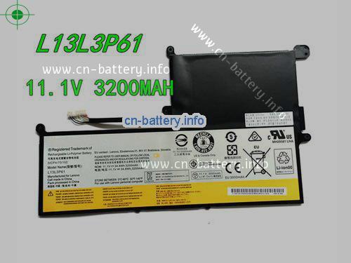 11.1V LENOVO L13L3P61 电池 3200mAh, 34.8Wh 