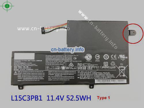 11.4V LENOVO 5B10K84538 电池 4645mAh, 52.5Wh 