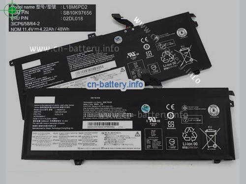 11.4V LENOVO L18C6PD1 电池 4220mAh, 48Wh 