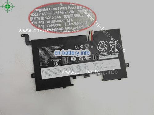 7.4V LENOVO SB10F46444 电池 3540mAh, 27Wh 