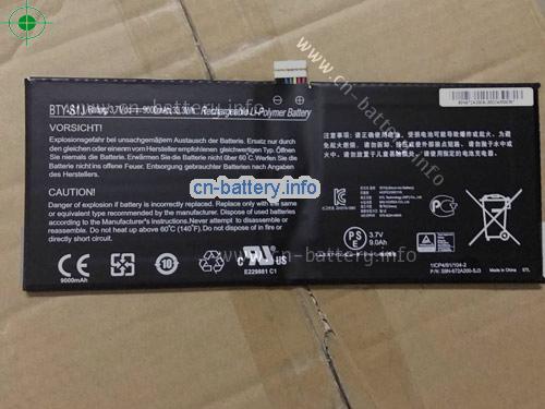 3.7V MSI BTY-S1J 电池 9000mAh, 33.3Wh 