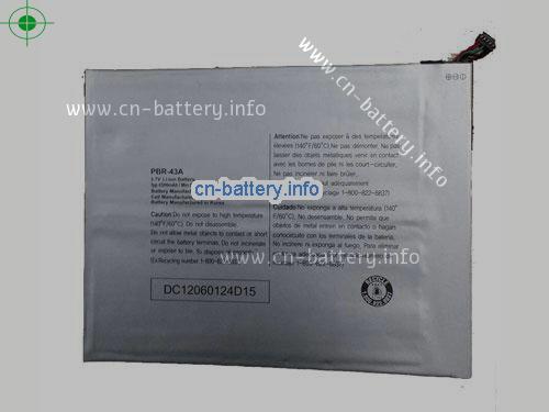 3.7V OTHER PBR-43A 电池 6500mAh, 24.05Wh 