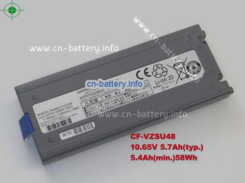 10.65V PANASONIC CFVZSU48U 电池 5700mAh, 58Wh , 5.7Ah