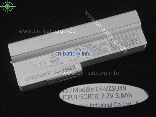 7.2V PANASONIC CF-VZSU49U 电池 5800mAh, 5.8Ah