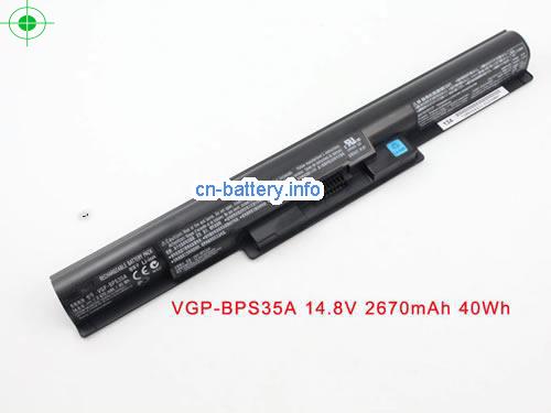 14.8V SONY VGP-BPS35A 电池 2670mAh, 40Wh 
