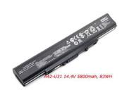 原厂 ASUS A42-U31 笔记本电脑电池 Li-ion 14.4V 5800mAh