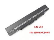 原厂 ASUS A42-U53 笔记本电脑电池 Li-ion 15V 5600mAh, 84Wh 