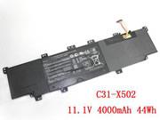 原厂 ASUS X502CA 笔记本电脑电池 Li-Polymer 11.1V 4000mAh, 44Wh 