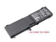 原厂 ASUS 0B200-00390100 笔记本电脑电池 Li-Polymer 14.8V 4000mAh, 59Wh 