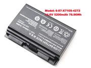 原厂 CLEVO 6-87-X710S-4J72 笔记本电脑电池 Li-ion 14.8V 5200mAh, 76.96Wh 