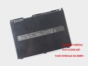 原厂 CLEVO 6-87-X720S-4Z7 笔记本电脑电池 Li-ion 14.8V 5700mAh, 84.36Wh 
