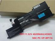 原厂 NEC PC-VP-BP116 笔记本电脑电池 Li-Polymer 11.4V 3960mAh, 45Wh 