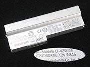 原厂 PANASONIC CF-VZSU49U 笔记本电脑电池 Li-ion 7.2V 5800mAh, 5.8Ah