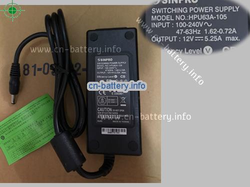 Sinpro Laptop AC Aapter 12V 5.25A