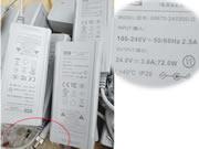 GVE 24V 3A Laptop AC Adapter 笔记本电源，笔记本电源5.5 x 2.1mm 