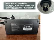 HUNTKEY 24V 12.5A Laptop AC Adapter 笔记本电源，笔记本电源8.0 x 5.7mm 