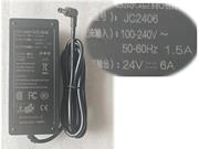 JUN CENG 24V 6A Laptop AC Adapter 笔记本电源，笔记本电源5.5 x 2.5mm 