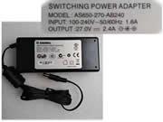 KINGWALL 27V 2.4A Laptop AC Adapter 笔记本电源，笔记本电源5.5 x 2.1mm 