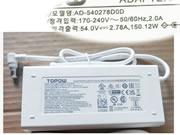 TOPOW 54V 2.78A Laptop AC Adapter 笔记本电源，笔记本电源6.5 x 3.0mm 