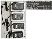 WEARNES 12V 5A Laptop AC Adapter 笔记本电源，笔记本电源5.5 x 2.5mm 